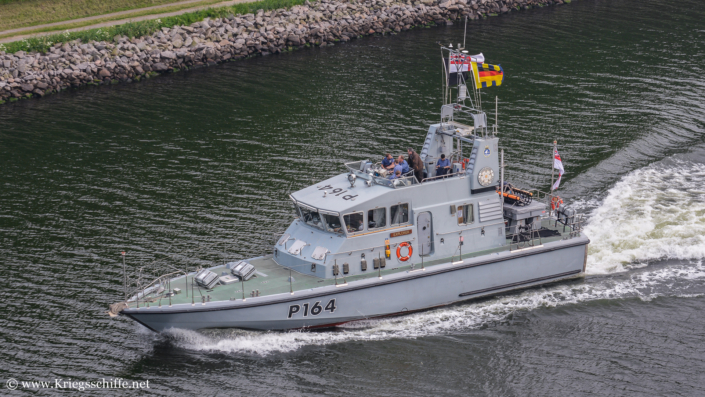 Juni 2013, P 164 ‚Explorer‘ im Nord-Ostsee-Kanal bei Kiel