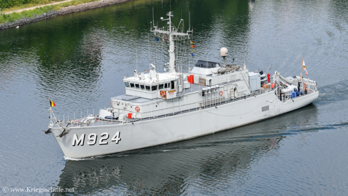 Juni 2016, M 924 ‚Primula‘ im Nord-Ostsee-Kanal bei Kiel