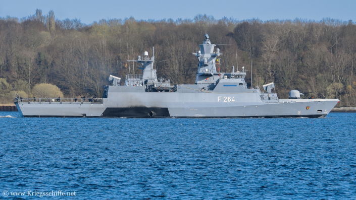 März 2014, F 264 ‚Ludwigshafen‘ in Kiel
