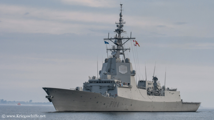 Juni 2016, F 104 ‚Méndez Núñez‘ in Kiel