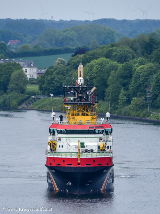 Mai 2026, Mehrzweckschiff ‚Scharhörn‘ im Nord-Ostsee-Kanal bei Kiel