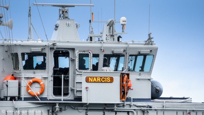 März 2023, M 923 ‚Narcis‘ in Kiel – Brücke
