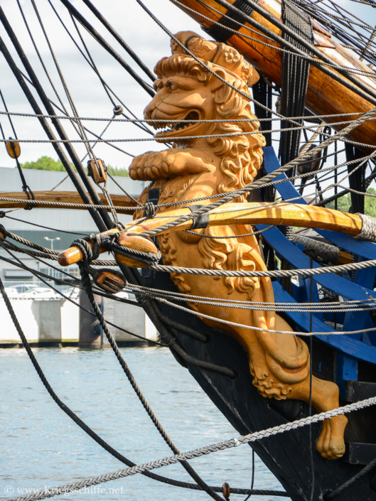 Juni 2013, Ostindienfahrer ‘Götheborg’ in Kiel – Galionsfigur