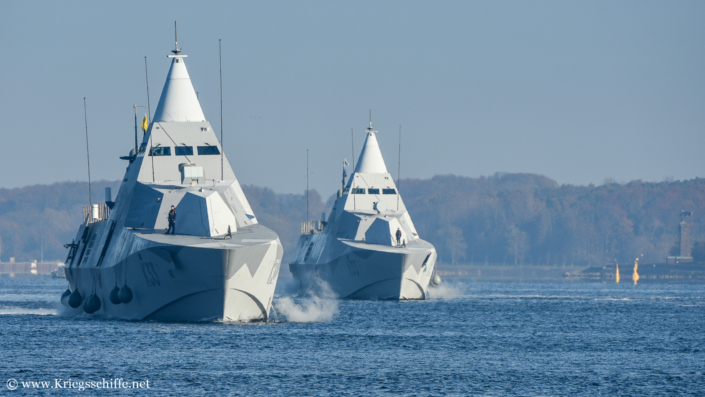 November 2017, K 33 ‚Härnösand‘ und K 35 ‚Karlstad‘ in Kiel