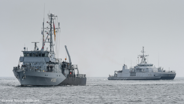 Juni 2016, M 1065 ‚Dillingen‘ und M 351 ‚Otra‘ (NOR) in Kiel