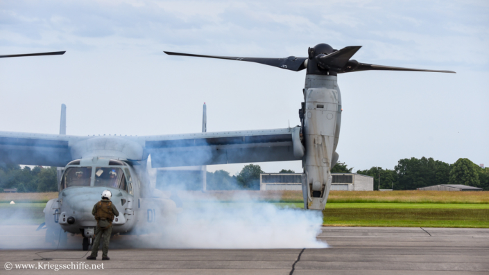 2022, Bell-Boeing MV-22B ‚Osprey‘ – das linke Triebwerk wurde gestartet