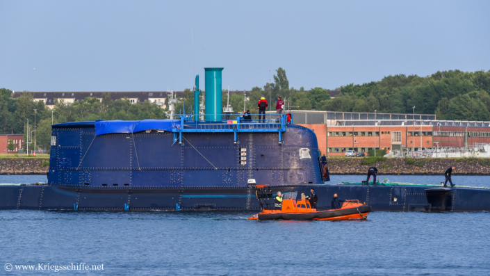 Juni 2025, S ? ‚Drakon‘ in Kiel – deutlich ist der verlängerte Turm zu erkennen
