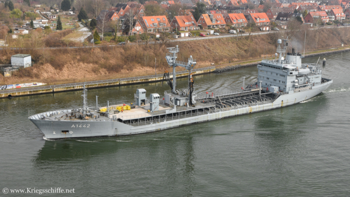 März 2018, A 1442 ‚Spessart‘ im Nord-Ostsee-Kanal bei Kiel