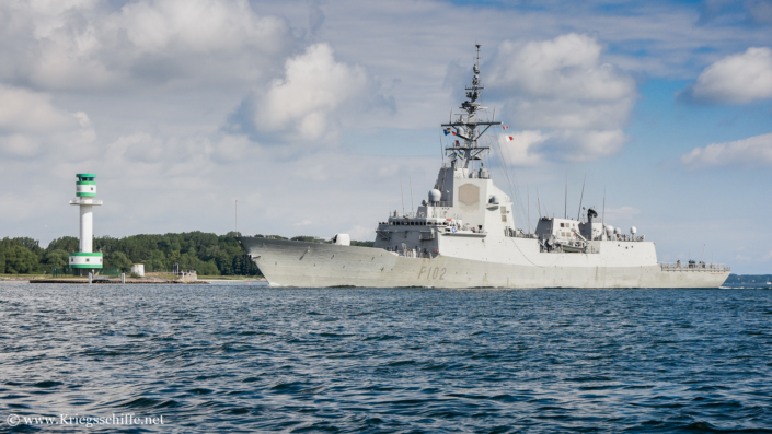 Juni 2019, F 102 ‚Almirante Juan de Borbón‘ in Kiel