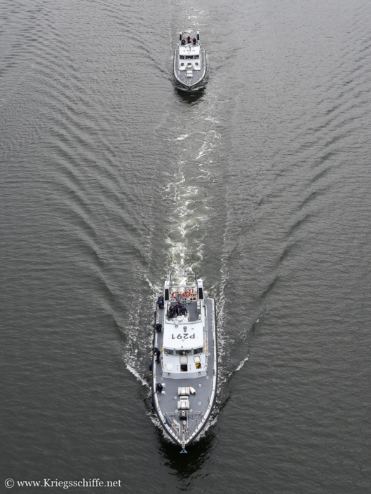 Mai 2024, P 291 ‚Puncher‘ und P 163 ‚Express‘ im Nord-Ostsee-Kanal bei Kiel