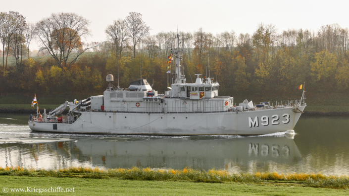 November 2018, M 923 ‚Narcis‘ im Nord-Ostsee-Kanal
