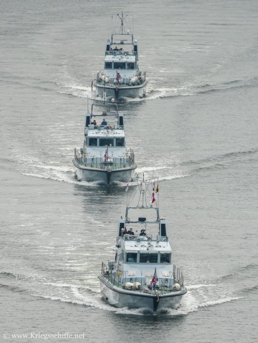 Juni 2018, drei Boote der ‚Archer Klasse im Nord-Ostsee-Kanal bei Kiel