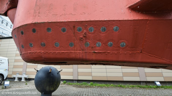 August 2026, ‚U 3‘ in Malmö / SWE – Antenne vom Passiv-Sonar „Hkp m/52“