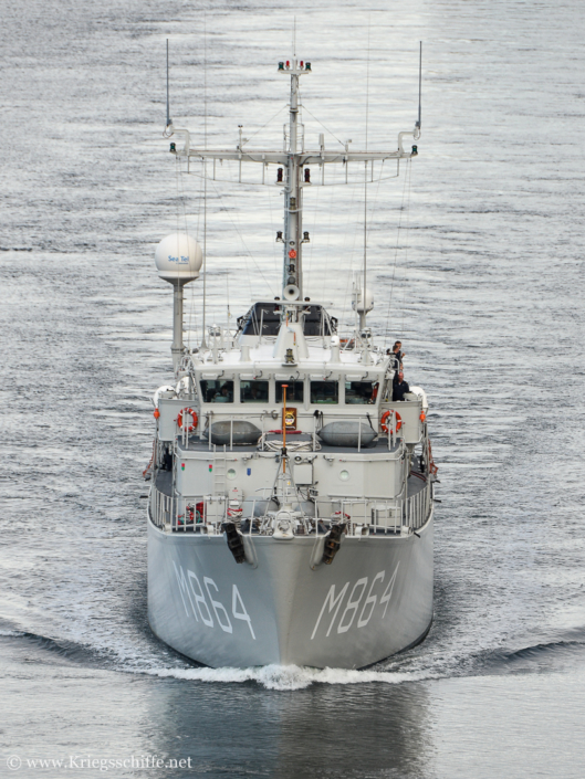 September 2019, M 864 ‚Willemstad‘ im Nord-Ostsee-Kanal bei Kiel